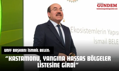 UNFF Başkanı İsmail Belen: 'Kastamonu, Yangına Hassas Bölgeler Listesine Girdi'