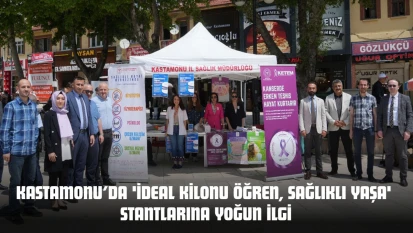 Kastamonu'da 'İdeal Kilonu Öğren, Sağlıklı Yaşa' Stantlarına Yoğun İlgi