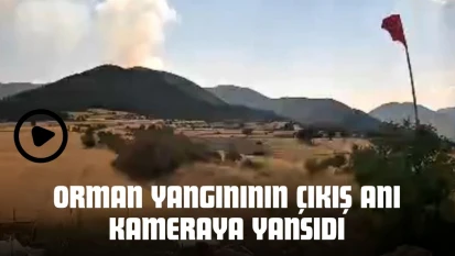 Orman Yangınının Çıkış Anı Kameraya Yansıdı
