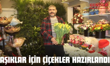 Aşıklar İçin Çiçekler Hazırlandı