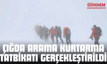 Çığda Arama Kurtarma Tatbikatı Gerçekleştirildi