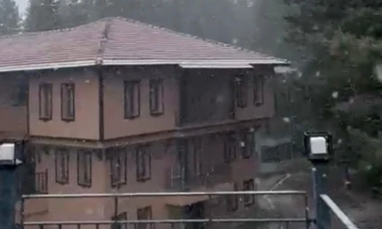 Ilgaz Dağı'nda Kar Yağışı Etkili Olmaya Başladı
