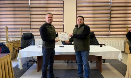 Orman Personeline Teşekkür Belgeleri Takdim Edildi