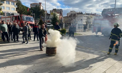 Tosya'da Yangın Tatbikatı