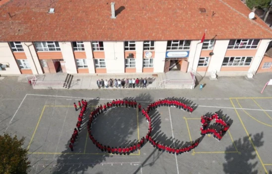 100'üncü yıl koreografisi dron ile görüntülendi