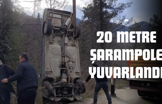20 Metre Şarampole Yuvarlandı