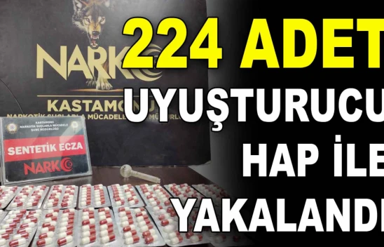 224 Adet Uyuşturucu Hap İle Yakalandı