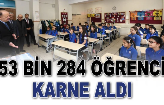 53 Bin 284 Öğrenci Karne Sevinci Yaşadı