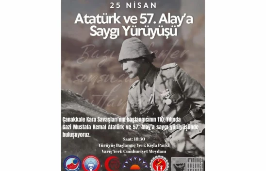 Atatürk'e Saygı Yürüyüşü Düzenlenecek