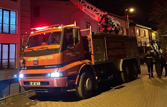 Azdavay'da Yangın Paniği