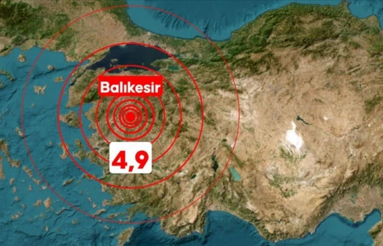 Balıkesir'de 4,9 Büyüklüğünde Deprem