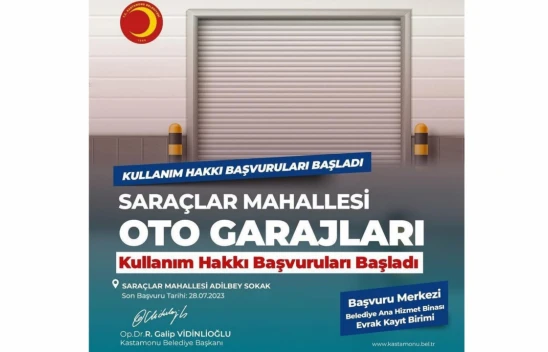 Belediyeden otopark duyurusu