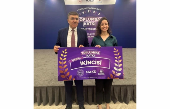 BEUN Lisansüstü Öğrencisi Merve Özçelik'in Yüksek Lisans Tezine İkincilik Ödülü