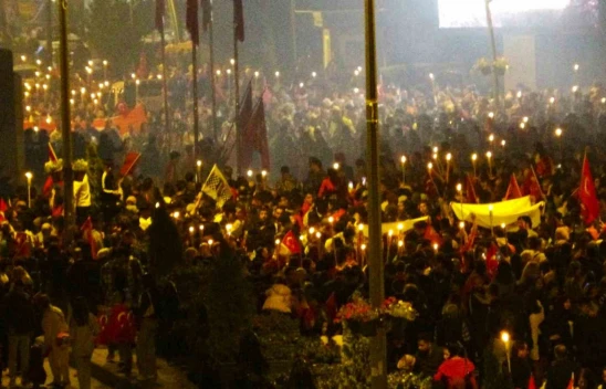 Çankırı'da geniş katılımlı Cumhuriyet yürüyüşü