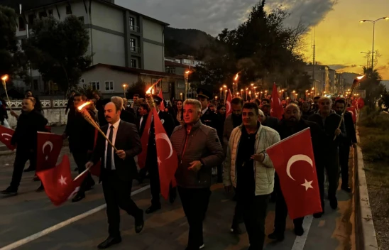 Çatalzeytin'de, Cumhuriyet Yürüyüşü Yapıldı