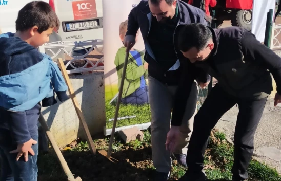 Cide'de Gençler Fidan Dikip Sağlıklı Yaşama Vurgu Yaptı