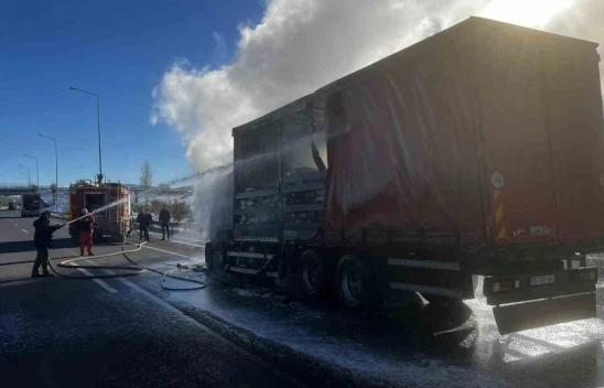 Kamyon Alev Alev Yandı