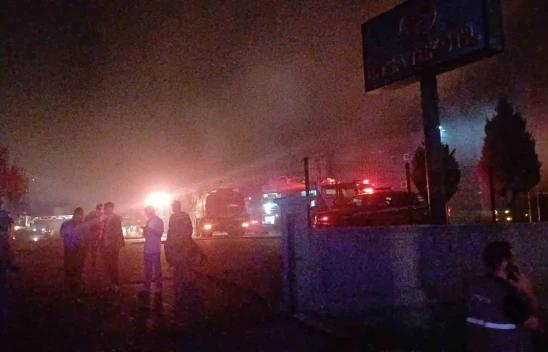 Çorum'da Tekstil Fabrikasında Yangın