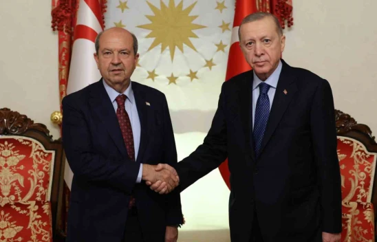 Cumhurbaşkanı Erdoğan, KKTC Cumhurbaşkanı Tatar ile görüştü