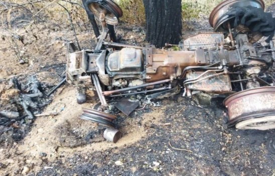 Devrilen Traktör Alev Alev Yandı: 1 Yaralı