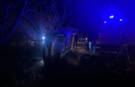 Elektrik Direğine Çarptı Takla Attı