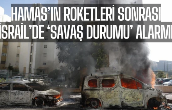 Hamas'ın roketleri sonrası İsrail'de 'savaş durumu alarmı'