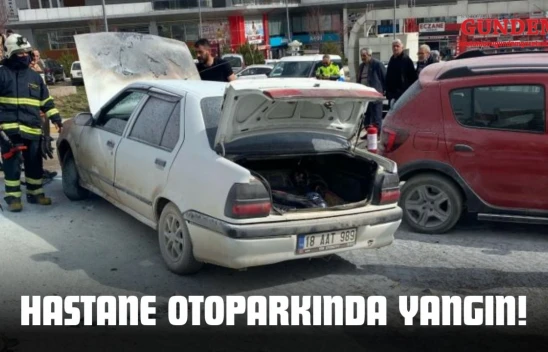 Hastane Otoparkında Yangın!