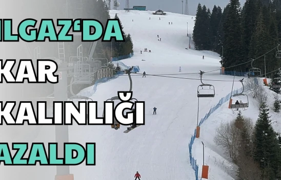 Ilgaz'da Kar Kalınlığı Azaldı
