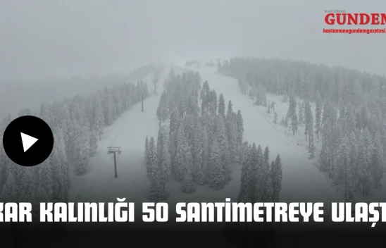 Ilgaz Dağı'nda Kar Kalınlığı 50 Santimetreye Ulaştı