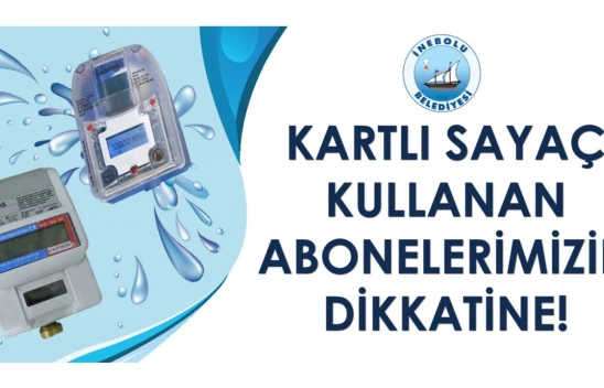 İnebolu Belediyesi'nden su sayacı duyurusu