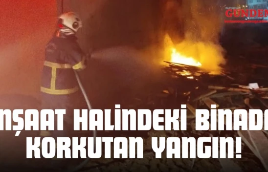 İnşaat Halindeki Binada Korkutan Yangın!