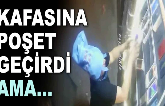 Kafasına Taktığı Poşet Yakalanmasına Engel Olmadı