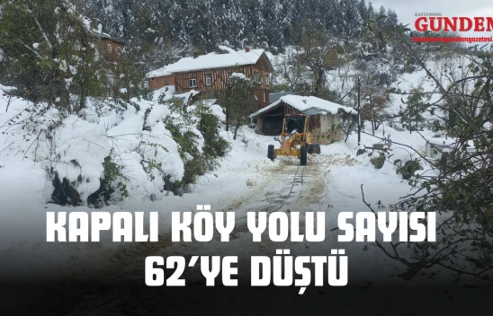 Kapalı Köy Yolu Sayısı 62'ye Düştü