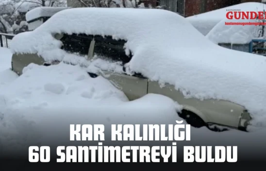 Kar Kalınlığı 60 Santimetreyi Buldu