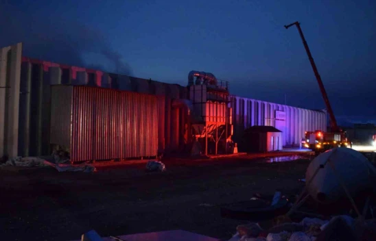 Karaman'da Yem Fabrikasında Yangın