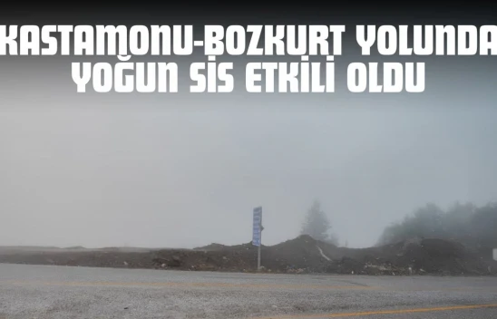 Kastamonu-Bozkurt Yolunda Yoğun Sis Etkili Oldu