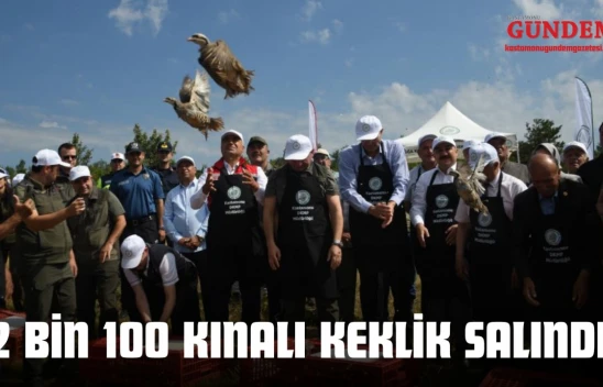 Kastamonu'da 2 Bin 100 Kınalı Keklik Salındı