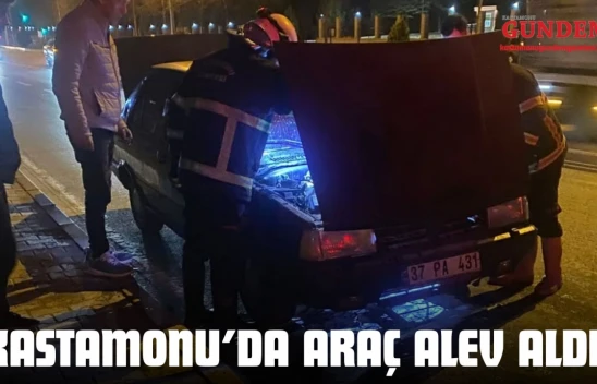 Kastamonu'da Araç Alev Aldı!