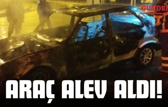 Kastamonu'da Araç Alev Aldı!