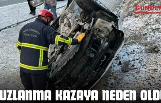 Kastamonu'da Buzlanma Kazaya Neden Oldu