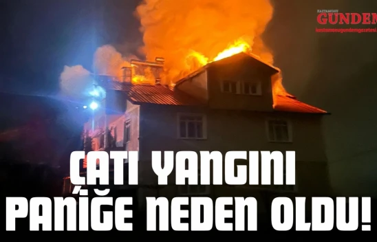 Kastamonu'da Çatı Yangını Paniğe Neden Oldu!
