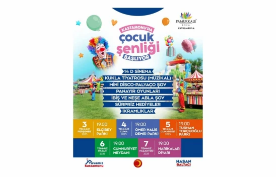 Kastamonu'da Çocuk Şenliği Başlıyor