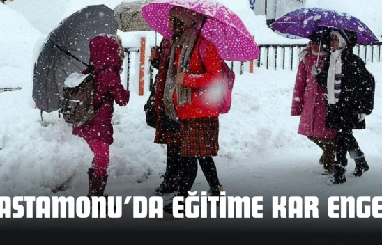 Kastamonu'da Eğitime Kar Engeli