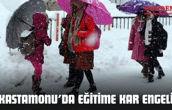 Kastamonu'da Eğitime Kar Engeli