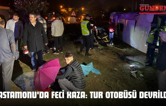 Kastamonu'da Feci Kaza: Tur Otobüsü Devrildi!