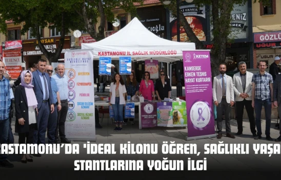 Kastamonu'da 'İdeal Kilonu Öğren, Sağlıklı Yaşa' Stantlarına Yoğun İlgi