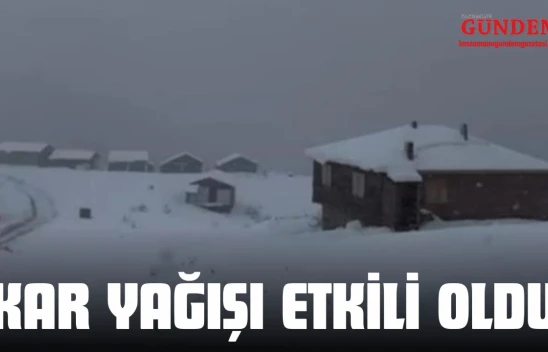 Kastamonu'da Kar Yağışı Etkili Oldu