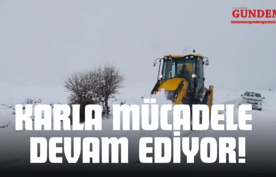 Kastamonu'da Karla Mücadele Devam Ediyor!