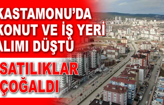 Kastamonu'da Konut ve İş Yeri Alımı Düştü, Satılıklar Çoğaldı