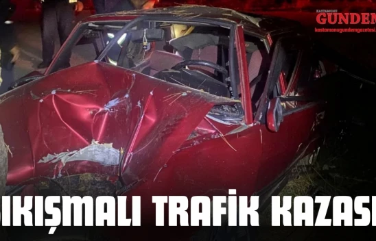Kastamonu'da Sıkışmalı Trafik Kazası!